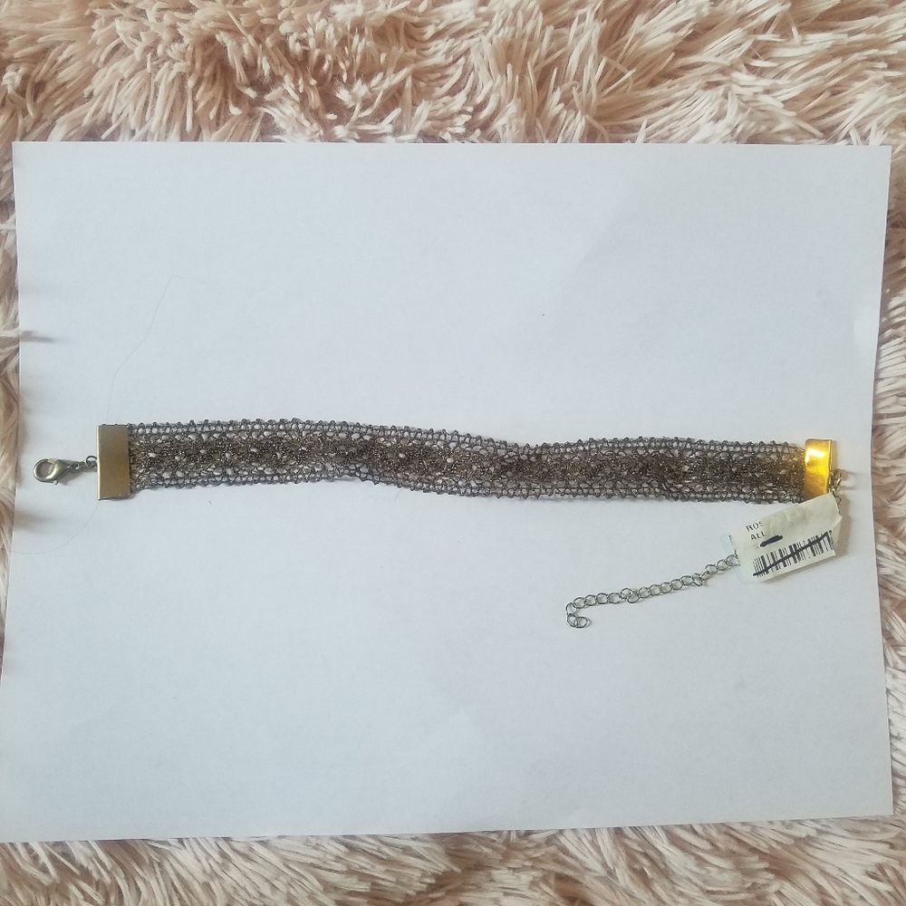free people brownish gold choker